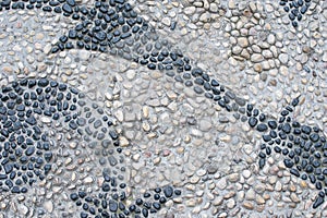 River stone surface.