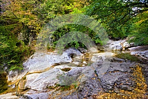River stream in canyon.
