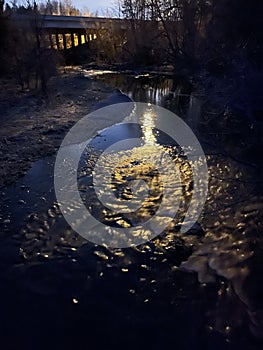 River stream during dusk