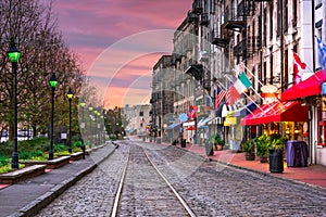 River Street in Savannah Georgia