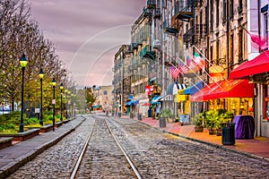 River Street, Savannah, Georgia, USA