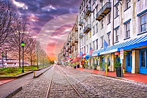 River Street, Savannah, Georgia, USA