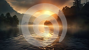 river sunrise over water