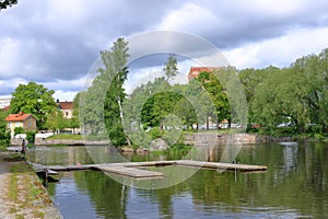 River Svartan downtown Orebro in Sweden