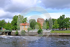 River Svartan downtown Orebro in Sweden