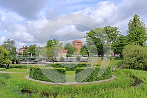 River Svartan downtown Orebro in Sweden