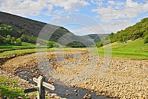 The River Swale in Upper Swaledale, Yorkshire Dales, North Yorkshire, England