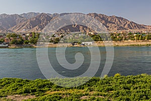 River Syr Darya in Khujand, Tajikist