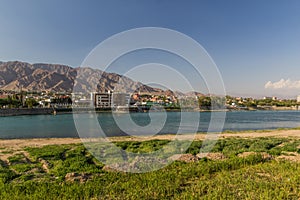 River Syr Darya in Khujand, Tajikist