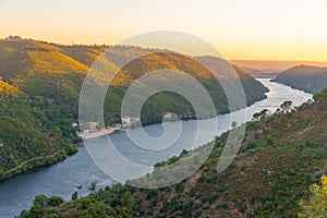 River Tajo passing town Belver in Portugal