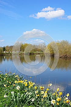 River Tame view at the National Memorial Arboretum, Alrewas.