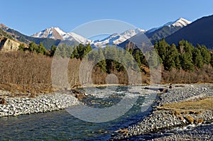 River Teberda. Karachay-Cherkessia, Russia