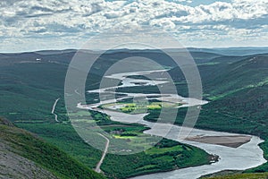 The river Tenojoki, Lappland,Finland, Norway