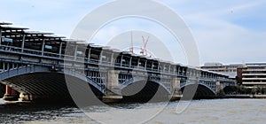 River Thames, Blackfriars railway bridge, London