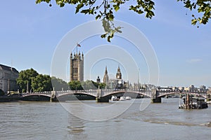 River Thames at Lambeth Bridge, London, England