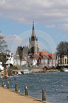 The River Thames at Marlow in England