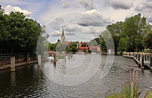 The River Thames at Marlow in England