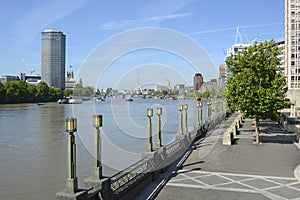 River Thames at Vauxhall, London, England