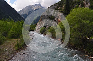 River in Tian Shan mountains