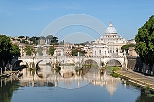 River Tiber in Rome - Italy photo