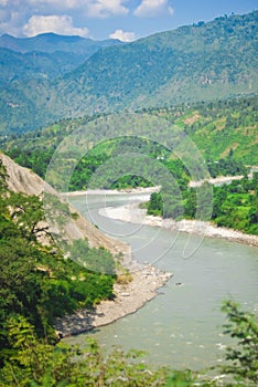 River in Tibetan countryside