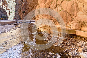 River in Todgha Gorge. Morocco