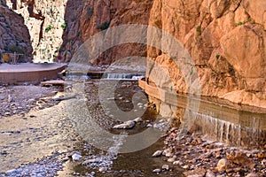 River in Todgha Gorge. Morocco