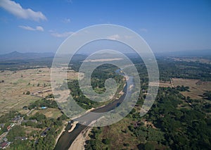 River from top view by drone