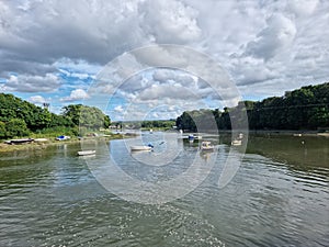 River Torridge at Landcross , Bideford,  Devon Uk