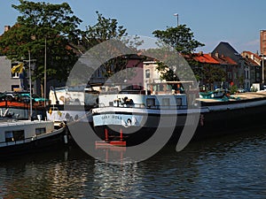 River transportation cargo vessels.