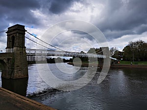 River trent suspension bridge