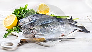 River trout with fresh tomatoes