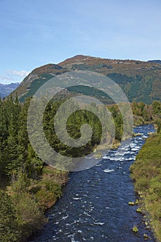 River Truful-Truful in Araucania, Chile