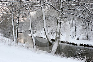 River Ula in winter photo