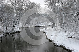 River Ula in winter photo