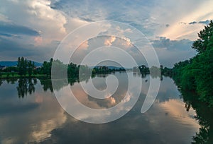 River Vah Reflection