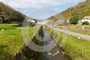 River Valency Boscastle Cornwall England UK flowing towards the harbour beautiful day