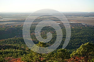 River valley and fields view