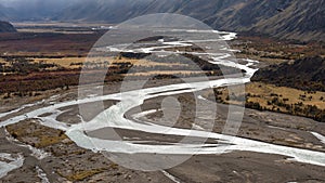 River valley of Rio de las Vueltas near El Chalten