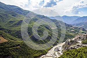 River Valley summer Landscape Distrct Gramsh Albania