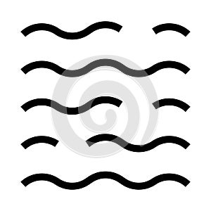 River vector line icon