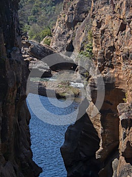River view at Bourke\'s Luck Potholes in South Africa