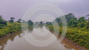 River view in a city in bandung
