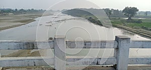 River view through highway on darbhanga fulpras high way in biha india photo