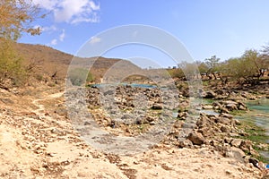River view in Wadi Darbat near Salalah in oman photo