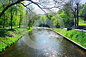 River Vilnele in Vilnius old town centre