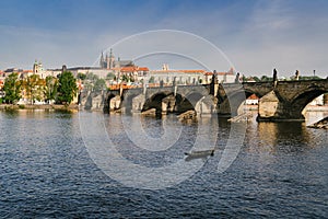 River Vltava and Charles bridge