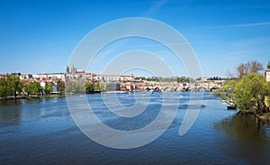 River Vltava and Prague castle