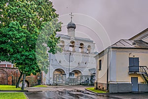 The river Volkhov and the Novgorod Kremlin, Russia