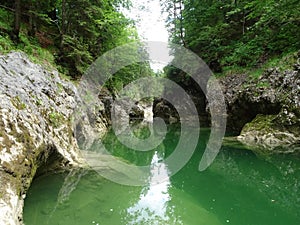 River Walchen near Sylvenstein lake